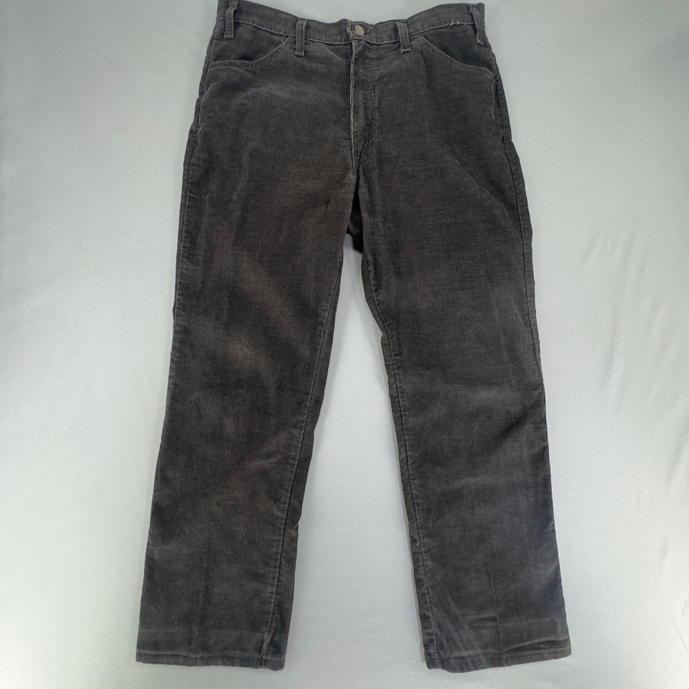 Vintage 1992 JC Penney Plain Pockets Corduroy Pants Mens 36x30 Brown Made in USA